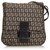 Fendi Zucchino Canvas Crossbody Bag Brown Dark brown Leather Cloth Cloth  ref.116536