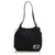Fendi Cotton Shoulder Bag Black Leather Cloth  ref.116552