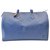 Louis Vuitton Speedy 35 Azul Couro  ref.116752