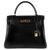 Hermès Hermes Kelly 28 caja de cuero negro, Joyas de oro en muy buen estado!  ref.116874