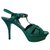 Yves Saint Laurent YSL Tribute sandals in green 38.5 Leather  ref.117043