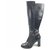 Louis Vuitton Black Leather Knee-High Boot  ref.117055