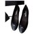 Chanel Zapatillas de ballet Negro Cuero  ref.117081