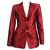 Max Mara Shantung silk red blazer  ref.117181