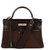 Superbe et rare Hermès Kelly Lakis 32 bandoulière bi-matière cuir box et toile marron en excellent état !  ref.117201