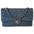 Timeless Chanel Medium Blue Denim lined Flap Bag  ref.117206