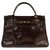 Hermès Hermes Kelly bolsa de couro marrom vintage, jóias de ouro em bom estado!  ref.117212