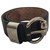 Gucci Black leather belt with silver buckle  ref.117256
