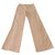 Issey Miyake trousers Beige Cotton Linen  ref.117356