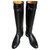 Hermès Botas de salto Negro Cuero  ref.117364