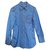 Prada stitched blouse Blue Cotton  ref.117372