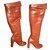 Hermès High boots Light brown Leather  ref.117395