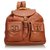 Gucci Brown Bamboo Leather Drawstring Backpack Light brown  ref.117453