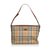 Burberry Brown Plaid Jacquard Shoulder Bag Multiple colors Beige Leather Cloth  ref.117517