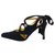 Christian Lacroix Heels Navy blue Leather Cloth Cloth  ref.117568