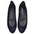 Bailarinas Chanel negro / azul / negro Tweed  ref.117616