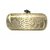 Embreagem de nó de ouro de Bottega Veneta ouro Marrom Dourado Couro  ref.117648