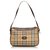 Burberry Brown Plaid Jacquard Shoulder Bag Multiple colors Beige Leather Cloth  ref.117661