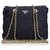 Prada Black Quilted Nylon Chain Shoulder Bag Cloth  ref.117663