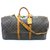 Louis Vuitton keepall 60 monogram shoulder strap Brown Leather  ref.117829