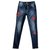 Autre Marque Absolu Paris floral skinny jeans Blue Denim  ref.117848