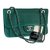 Chanel saco de aba 30 cm acima no ar Verde Couro  ref.117997