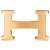 Boucle de ceinture Hermès H en acier brossé doré, état neuf !  ref.118380