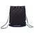 Chanel cetim mochila e camurça navy, Logotipo da Chanel em pérolas, bom estado! Azul marinho  ref.118381