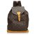 Louis Vuitton Brown Monogram Montsouris GM Leather Cloth  ref.118400