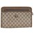 Gucci Sherry Line GG Clutch Bag Brown Cloth  ref.118681