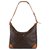 Très pratique sac à main Louis Vuitton Boulogne en toile monogrammée et cuir naturel en bon état! Marron  ref.118834