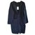 Novo com tag Céline cardi-coat em tamanho M. Azul marinho Lã  ref.118865