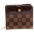 Louis Vuitton Brown - Damier Ebene - Brieftasche mit kompaktem Reißverschluss Braun Leinwand  ref.119014