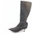 Prada Brown Leather Knee-High Boot Dark brown  ref.119269