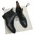 Hermès Botines Brighton negros Cuero  ref.119434