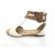 Sandale en cuir tressé blanc de Chloé Marron Marron clair  ref.119501