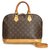 Louis Vuitton Brown Monogram Alma PM with Strap Leather Cloth  ref.119567