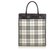 Burberry Brown Plaid Nylon Tote Multiple colors Beige Leather Cloth  ref.119580