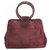 Chanel Red Suede Handbag Leather  ref.119596