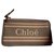 Chloé Vick card holder Grey Leather  ref.119627