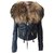 Dsquared2 Coats, Outerwear Black Leather Fur  ref.119637