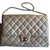 Chanel Timeless classique Cuir Beige  ref.119652