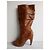Diesel Perforierte Lederstiefel mit Absatz Cognac - Ansicht 4