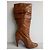 Diesel Perforierte Lederstiefel mit Absatz Cognac - Ansicht 5