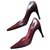 sergio rossi court shoe Dark red Leather  ref.119705