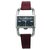 Relógio Jaeger Lecoultre & Hermès, aço modelo "estribo", Pulseira de couro.  ref.120008