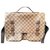 Beautiful schoolbag louis vuitton braodway Messenger Light brown Dark brown Leather Cloth  ref.120125