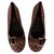 Céline Ballet flats Brown Cloth  ref.120156