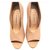 Burberry peep toe leather booties shoes EU36.5 Beige  ref.120450