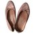 Chanel flats Beige Leather  ref.120594